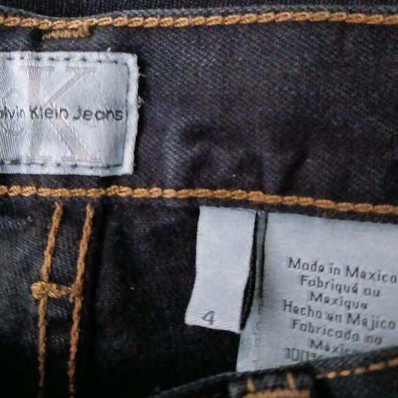 Calvin Klein Vintage 90s Jeans Size 4 Easy Fit High Rise Relaxed Mom Black Denim - Picture 8 of 9